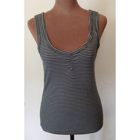 American Eagle Tank Top Small "Soft & Sexy" Ribbed Stripe Layer Minimalist Retro - Picture 1 of 7